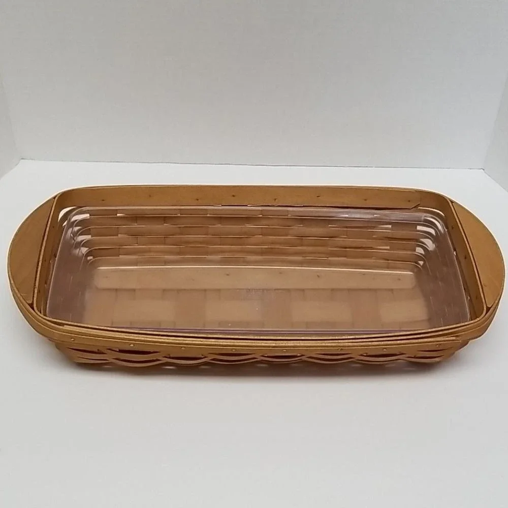 Longaberger Bagel‎ Basket Warm Brown HARD PLASTIC protector 2003